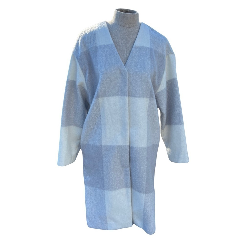 Adam Lippes for Target Oversized Neutral Toned Checked Long Cardigan Size XS